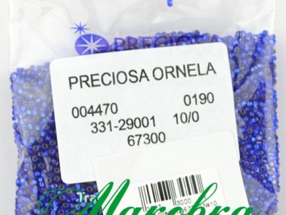 Preciosa  Чешский бисер №10/0, круглый, цвет 67300 синий