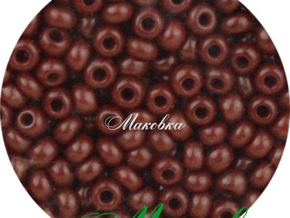 Чешский бисер Preciosa №10/0, круглый, цвет 93300 непрозр. коричневый