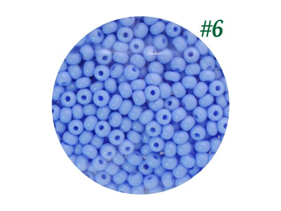 Бисер Preciosa №6, круглый 311-19 цвет 33040 голубой  50 г