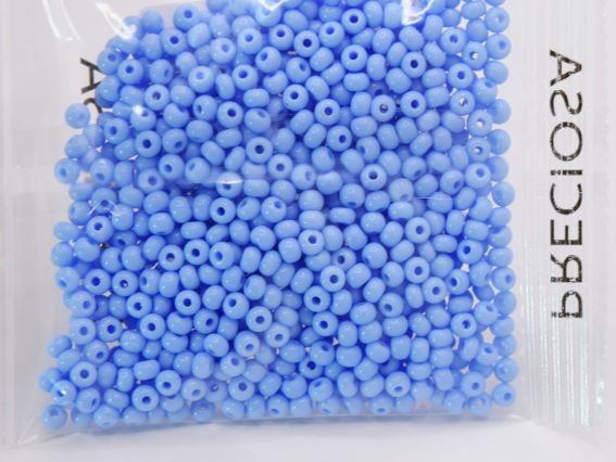 Чешский бисер Preciosa №6/0, круглый, 311-19 цвет 33040 натуральный непрозрачный голубой 50 г