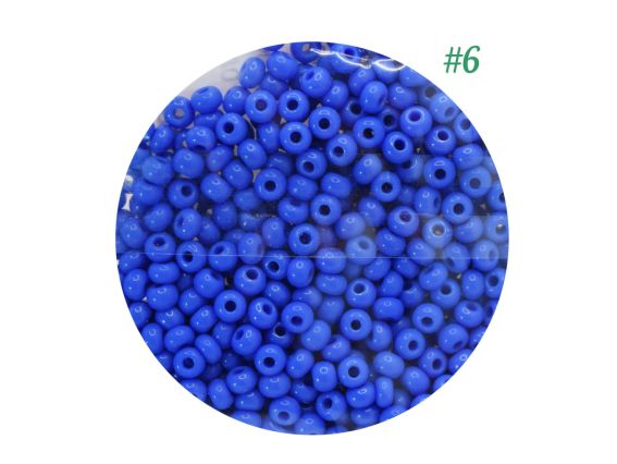 Бисер Preciosa №6, круглый 311-19 цвет 33040 синий  50 г