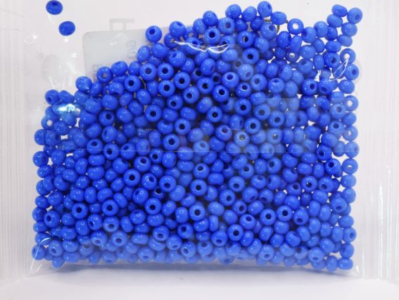 Чешский бисер Preciosa №6/0, круглый, 311-19 цвет 33040 натуральный непрозрачный синий  50 г