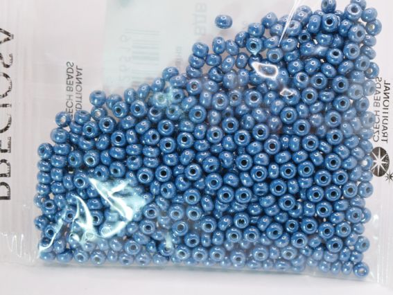 Чешский бисер Preciosa №6/0, круглый, 311-19 цвет 38220 непрозрачный глазурованный синий джинс50 г