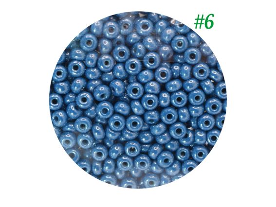 Бисер Preciosa №6, круглый 311-19 цвет 38220 блестящий синий джинс 50 г