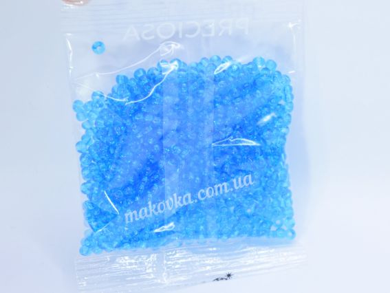 Чеський бісер Preciosa №6/0, круглий, 311-19 колір 60030 прозорий світлий синій 50 г