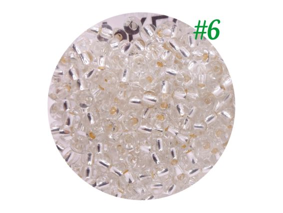 Бісер Preciosa №6, круглий 311-19 колір 78102 білий срібло  50 г Бісер Preciosa №6, круглий 311-19 колір 78102 білий срібло  50 г
