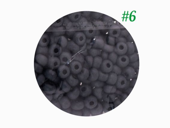 Бісер Preciosa №6, круглий 23980 колір МАТОВИЙ чорний 50 г Бісер Preciosa №6, круглий 23980 колір МАТОВИЙ чорний 50 г