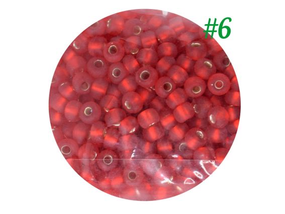 Бисер Preciosa №6, круглый цвет 97070 МАТОВЫЙ красный 50 г