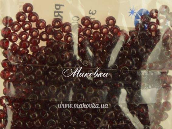 Чешский бисер Preciosa №6/0, круглый, 311-19 цвет 90120 прозрачный темно -красный 50 г