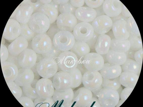 Бісер Preciosa №6, круглий 311-19 колір 46205 непрозорий білий 50 г