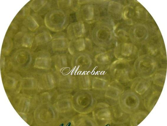 Бисер 5 гр Preciosa 01152 сольгель окрашенный хрусталь св.зелёный