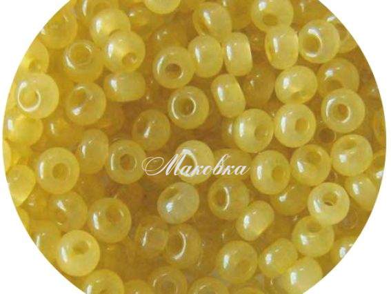 Бисер 5 гр Preciosa 02151 цветной алебастр, зеленовато-желтый