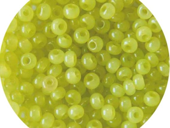 Бисер 5 гр Preciosa 02153 цветной алебастр, желто-салатовый