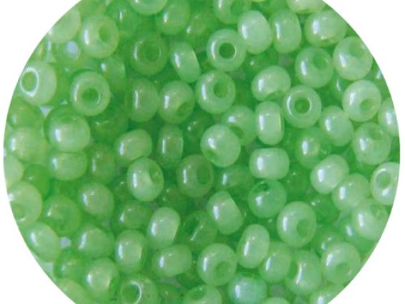 Бисер 5 гр Preciosa 02161 цветной алебастр, светлый зелёный 