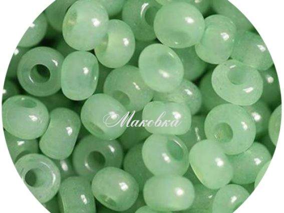 Бисер 5 гр Preciosa 02163 цветной алебастр, зелёный