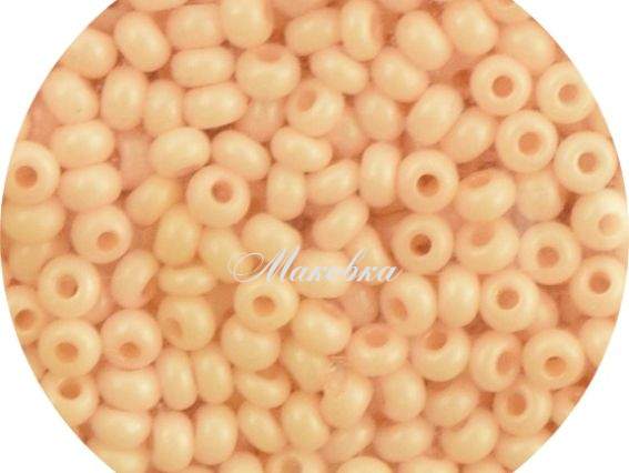 Чешский бисер Preciosa №10/0, круглый, цвет 16218 бледный персиковый, 50 г