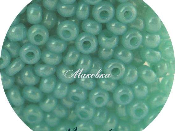 Чешский бисер Preciosa №10/0, круглый, цвет 17158 зеленая бирюза 50 г