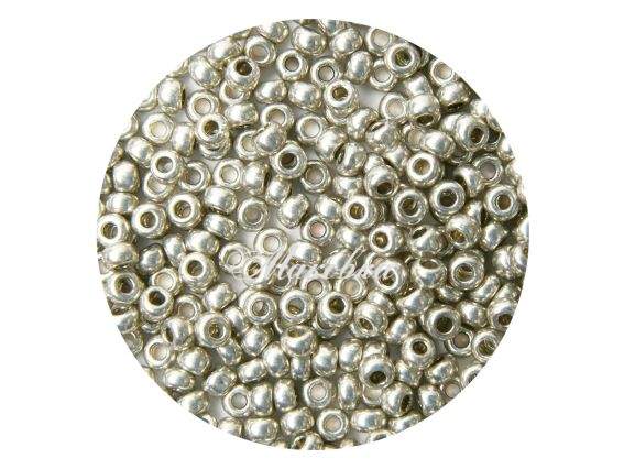 Чеський бісер Preciosa №10/0, круглий, 18141 металік срібло 50г Чеський бісер Preciosa №10/0, круглий, 18141 металік срібло 50г