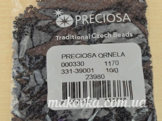 Чешский бисер Preciosa №10/0, круглый, 23980 , №10, 331-39 черный 50 г