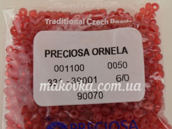 Бісер Preciosa матовый 90070 , №6, 331-39 красный 50 г Бісер Preciosa матовый 90070 , №6, 331-39 красный 50 г