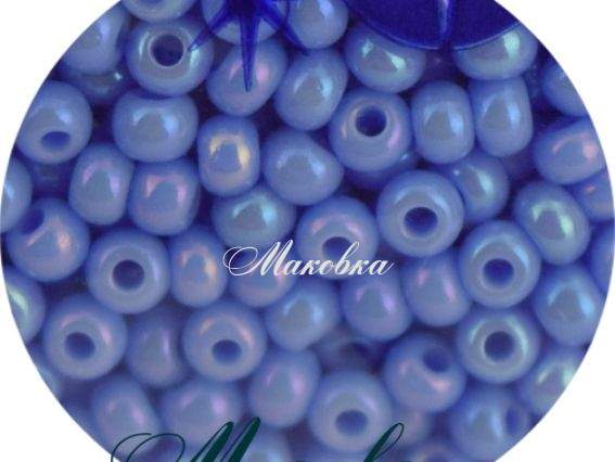 Чешский бисер Preciosa №10/0, круглый, цвет 34020 синий светлый