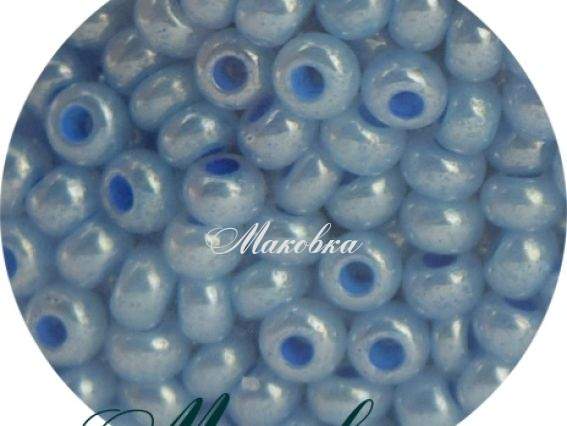 Чешский бісер Preciosa №10/0, круглый, цвет 37136 голубой 50 г Чешский бісер Preciosa №10/0, круглый, цвет 37136 голубой 50 г