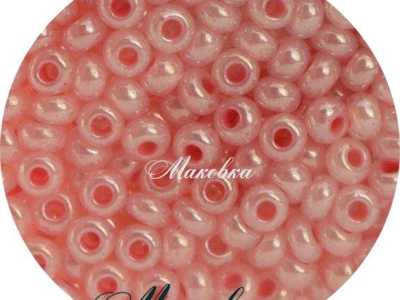 Чешский бисер Preciosa №10/0, круглый, цвет 37398 розовый 50 г