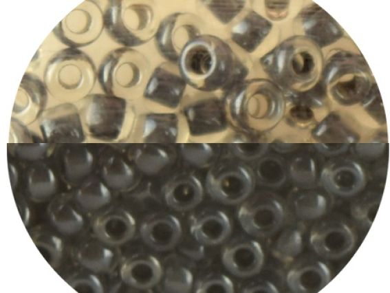 Чешский бисер Preciosa №10/0, круглый, цвет 38649 черно-серый