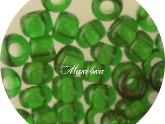 Бисер 5 гр Preciosa 50060 прозрачный зелёный