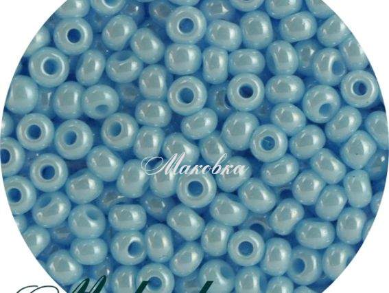 Чеський бісер Preciosa №10/0, круглий, колір 68000 блакитний 50 г Чеський бісер Preciosa №10/0, круглий, колір 68000 блакитний 50 г
