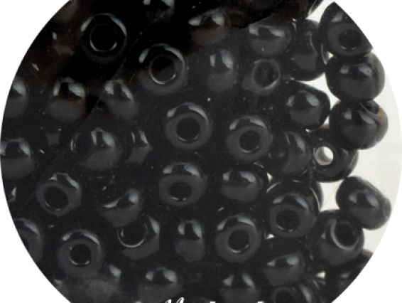 Бісер Preciosa №6, круглий 311-19 23980 колір чорний 50 г