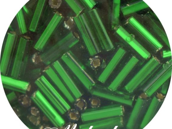 Бисер Preciosa стеклярус-3, 351-22 цвет 57060, прозрачный серебро зеленый, 50 г