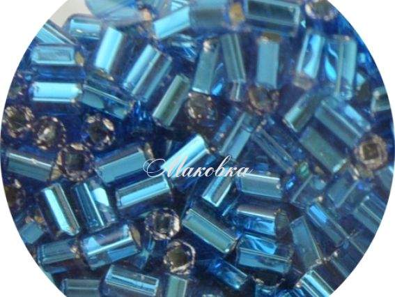 Бисер Preciosa стеклярус-1, 351-22  цвет 67150, прозрачный серебро бирюзовый 50 г Бисер Preciosa стеклярус-1, 351-22  цвет 67150, прозрачный серебро бирюзовый 50 г