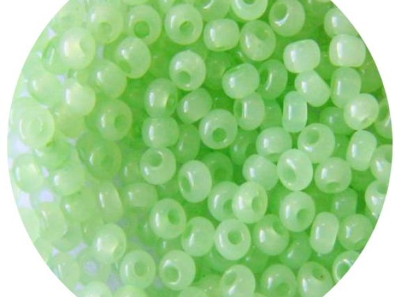 Чешский бисер 5 гр Preciosa цвет 02261 цветной алебастр, салатовый 