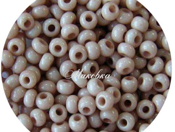 Бисер 5 гр Preciosa  03194 мелованный цветной бежевый ЧМ