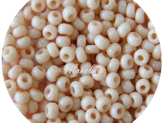 Бисер 5 гр Preciosa  03211 мелованный цветной бежевый ЧМ