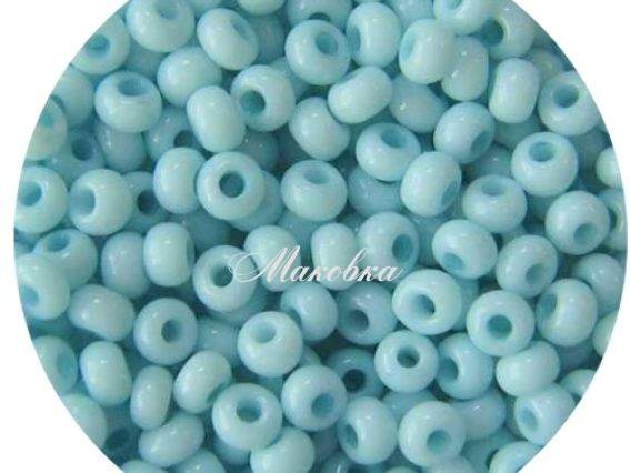 Бисер 5 гр Preciosa 03233 мелованный цветной голубой ЧМ