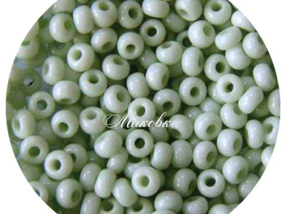 Бисер 5 гр Preciosa 03262 мелованный цветной салатовый