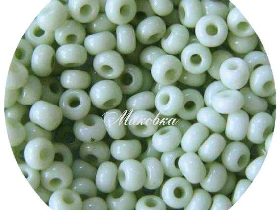 Бисер 5 гр Preciosa 03263 мелованный цветной салатовый ЧМ