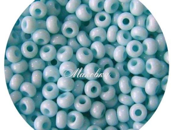 Бисер 5 гр Preciosa 03265 мелованный цветной голубой ЧМ