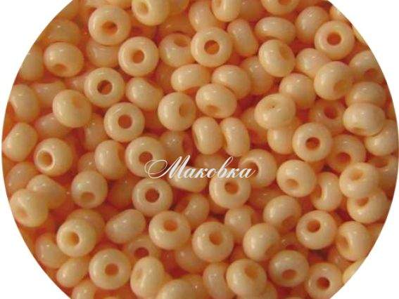 Бисер 5 гр Preciosa 03284 мелованный цветной персиковый ЧМ