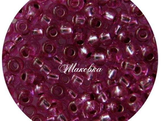 Бісер 5 гр Preciosa 08225 кришталь кольоровий рожево-фіолетовий
