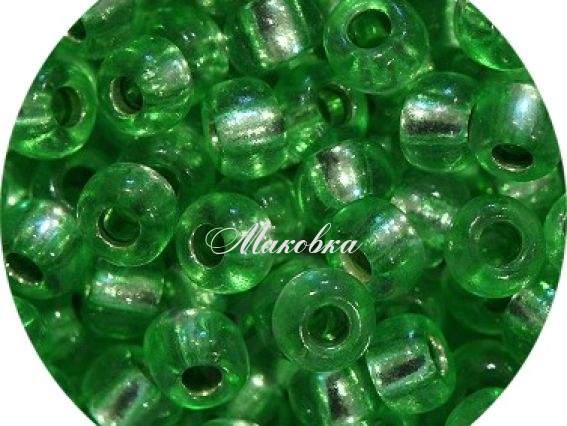Бісер 5 гр Preciosa 08256 хруcталь цветной зелёный ЧМ