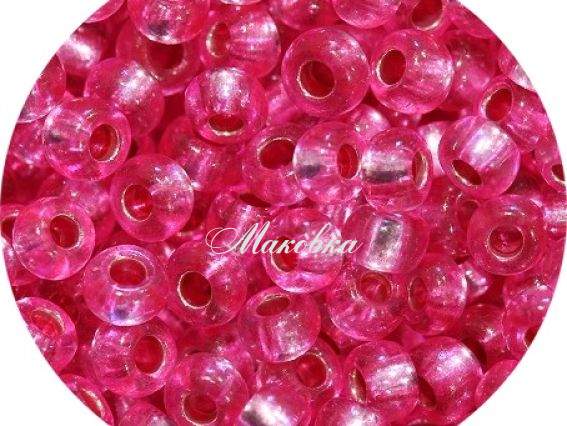 Бісер 5 гр Preciosa 08277 хруcталь цветной темно-розовый ЧМ