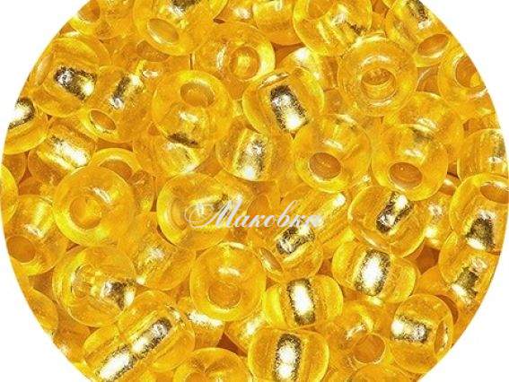 Бісер 5 гр Preciosa 08286 кришталь кольоровий темно-жовтий