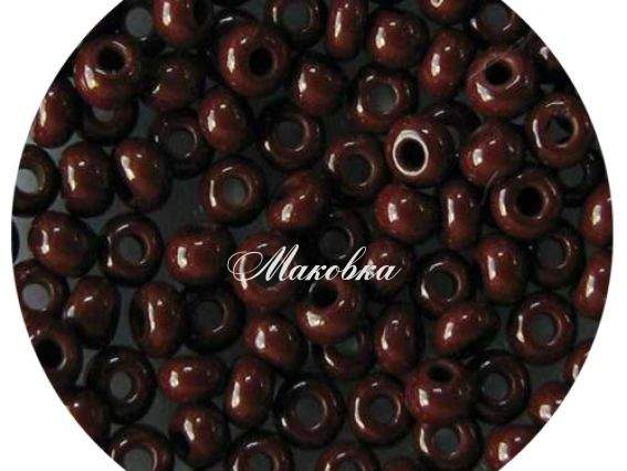 Бисер 5 гр Preciosa 13780 натуральный непрозрачный т.коричневый