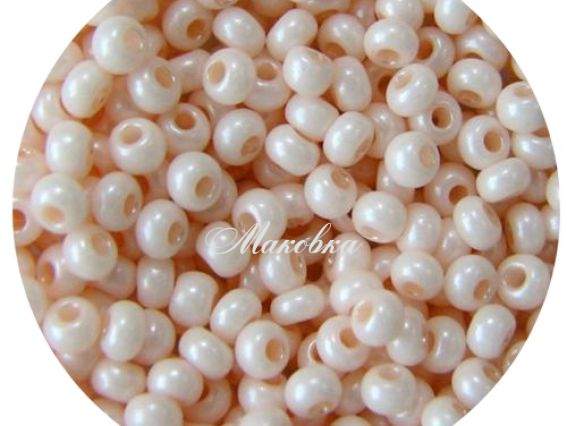 Бисер 5 гр Preciosa 16218 мелованный цветной светло-персиковый ЧМ