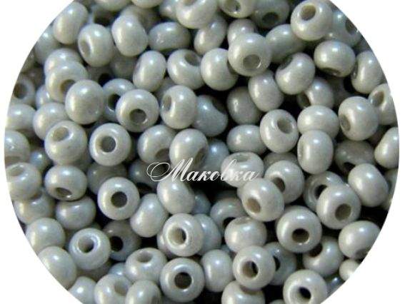 Бисер 5 гр Preciosa 16249 мелованный цветной серый ЧМ