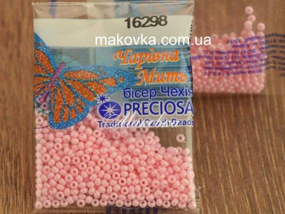 Бисер 5 гр Preciosa 16298 мелованный цветной светло-розовый ЧМ
