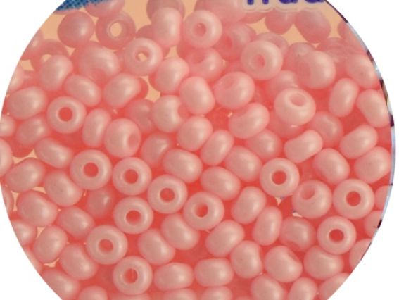 Чеський бісер 5 гр Preciosa 16298 крейдований кольоровий світло-рожевий ЧС
